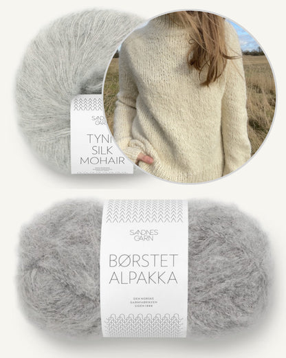 Sola Sweater von LeKnit mit Borstet Alpakka und Tynn Silk Mohair von Sandnes Garn 14