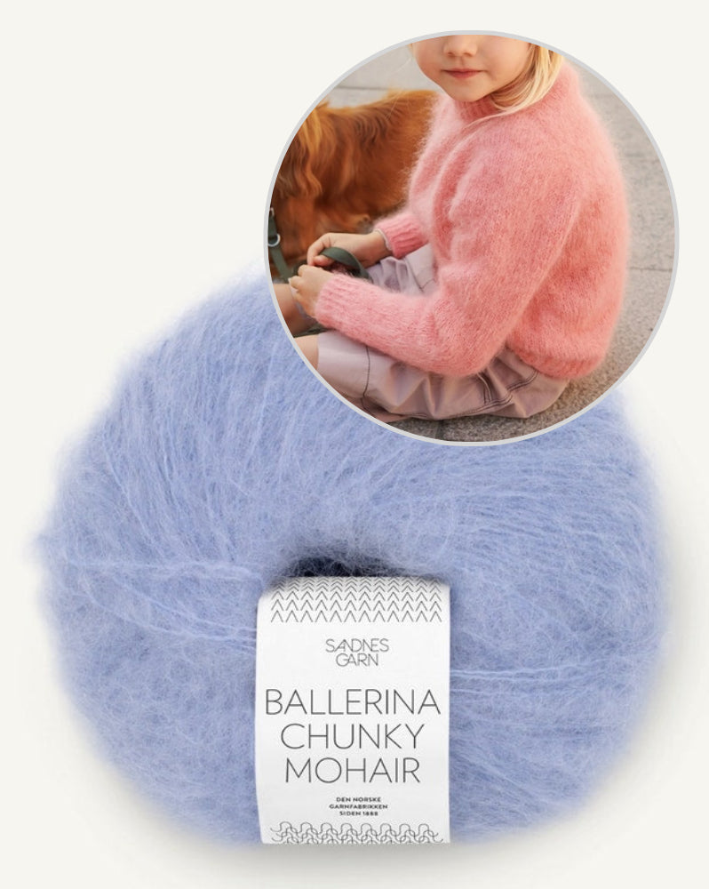 Spencer Sweater Junior aus der Kollektion 2408 Mykt til Barn von Sandnes mit Ballerina Chunky Mohair 9