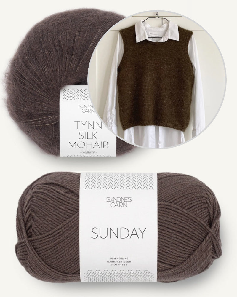 PetiteKnit Stockholm Pullunder mit Sunday und Tynn Silk Mohair von Sandnes Garn 11