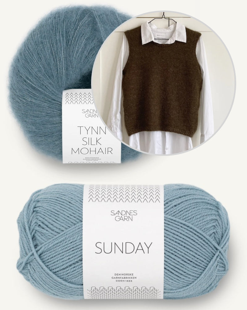 PetiteKnit Stockholm Pullunder mit Sunday und Tynn Silk Mohair von Sandnes Garn 10