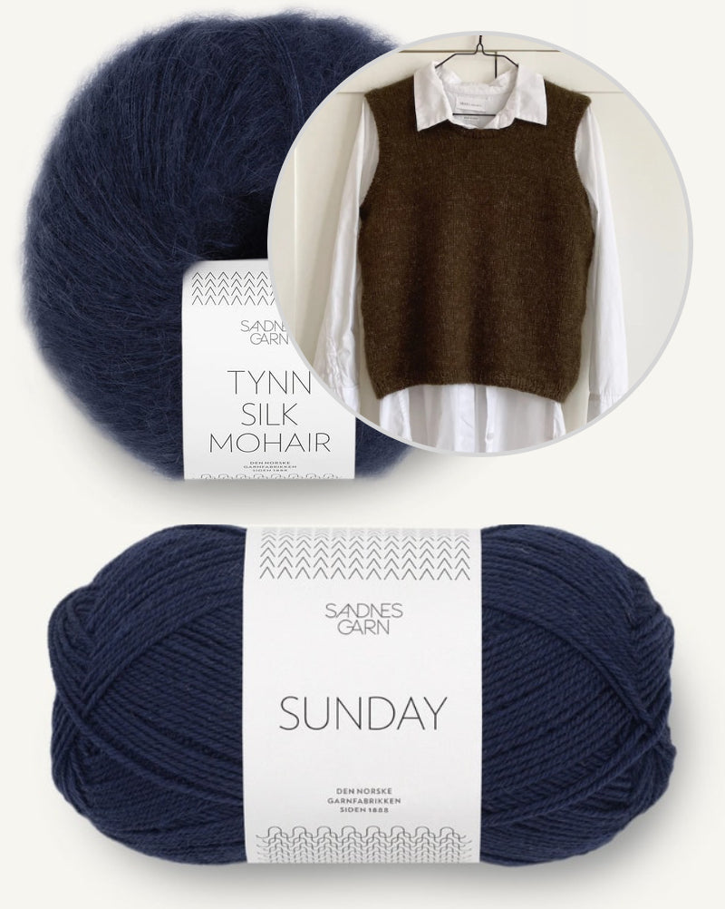 PetiteKnit Stockholm Pullunder mit Sunday und Tynn Silk Mohair von Sandnes Garn 12