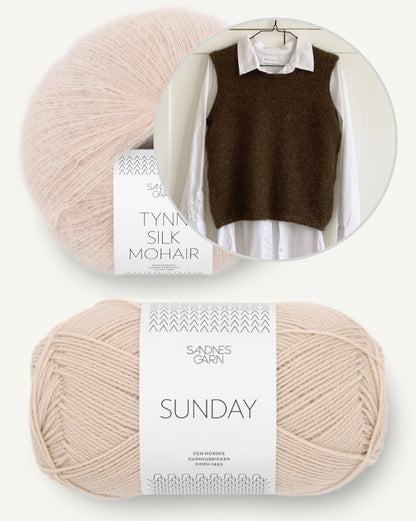 PetiteKnit Stockholm Pullunder mit Sunday und Tynn Silk Mohair von Sandnes Garn 7