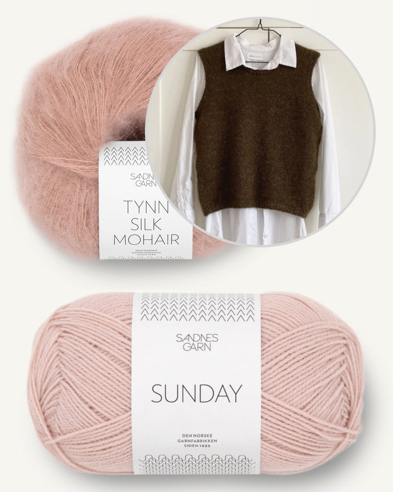 PetiteKnit Stockholm Pullunder mit Sunday und Tynn Silk Mohair von Sandnes Garn 8