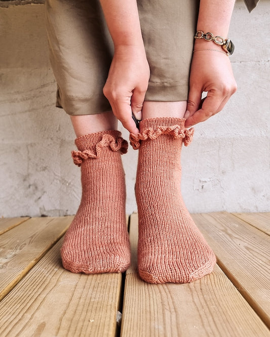 Summer Girl Socks von Sari Nordlund mit Merino Yak von Regia Premium 1