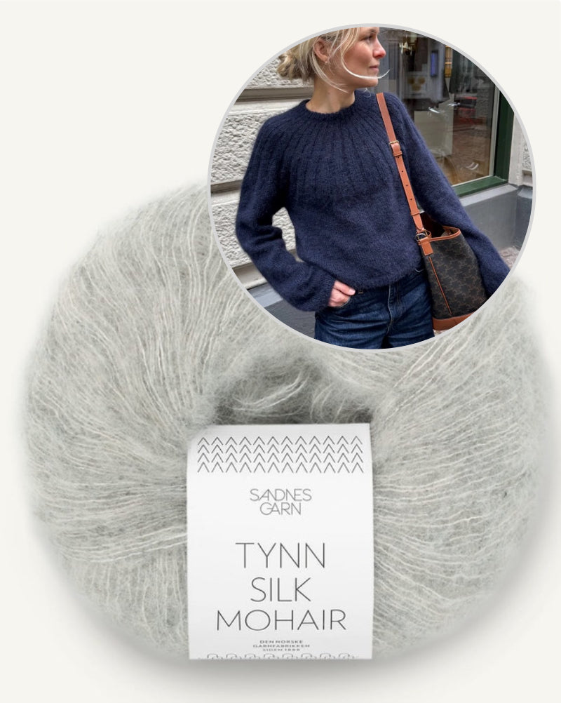 Petiteknit Sunday Sweater Mohair Edition mit Tynn Silk Mohair von Sandnes Garn 12