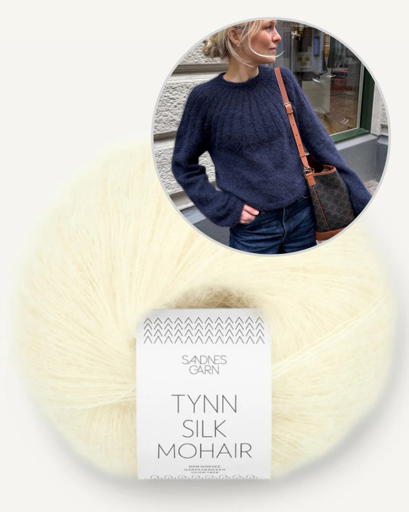 Petiteknit Sunday Sweater Mohair Edition mit Tynn Silk Mohair von Sandnes Garn 13