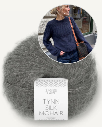 Petiteknit Sunday Sweater Mohair Edition mit Tynn Silk Mohair von Sandnes Garn 9