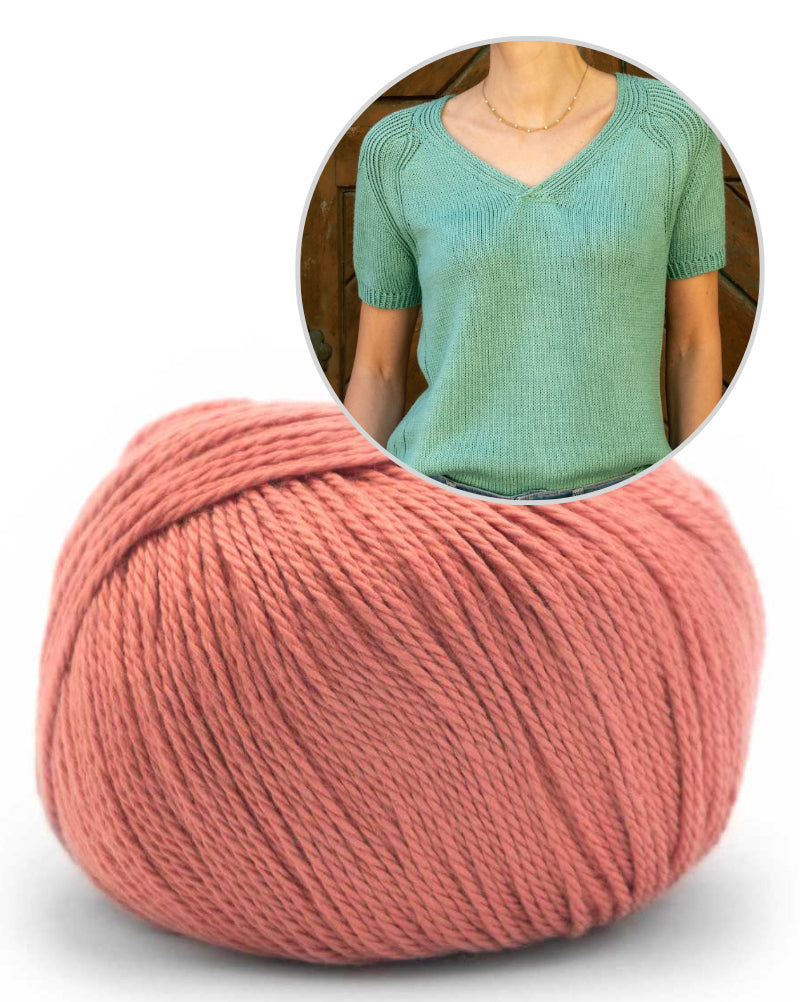 Sway Line Tee V-neck von knitting.adventures ,mit Cumbria von Pascuali 10