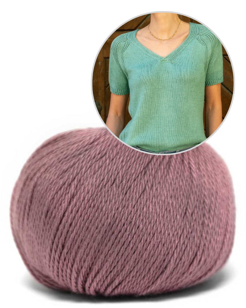 Sway Line Tee V-neck von knitting.adventures ,mit Cumbria von Pascuali 15