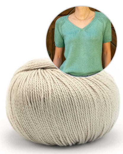 Sway Line Tee V-neck von knitting.adventures ,mit Cumbria von Pascuali 8