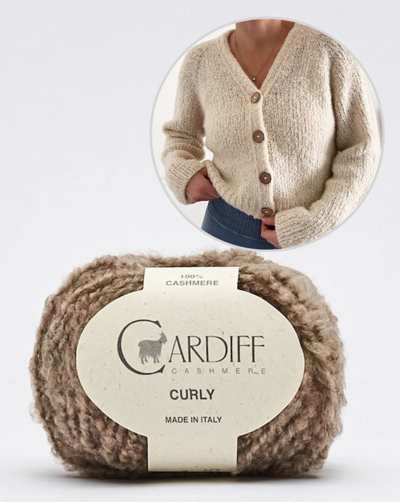 Caidree Teddy Dear Cardigan mit Curly von Cardiff Cashmere 10