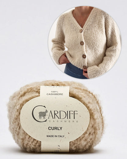 Caidree Teddy Dear Cardigan mit Curly von Cardiff Cashmere 9