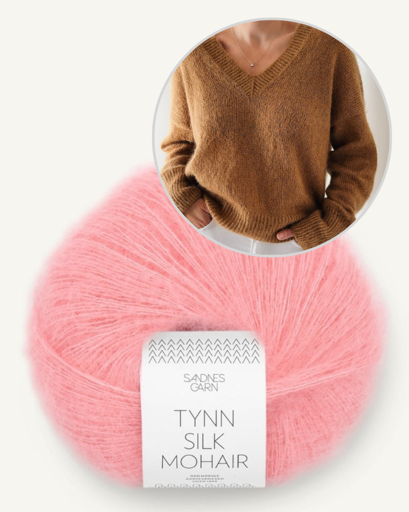 Tenane Sweater von Caidree mit Tynn Silk Mohair von Sandnes Garn 11