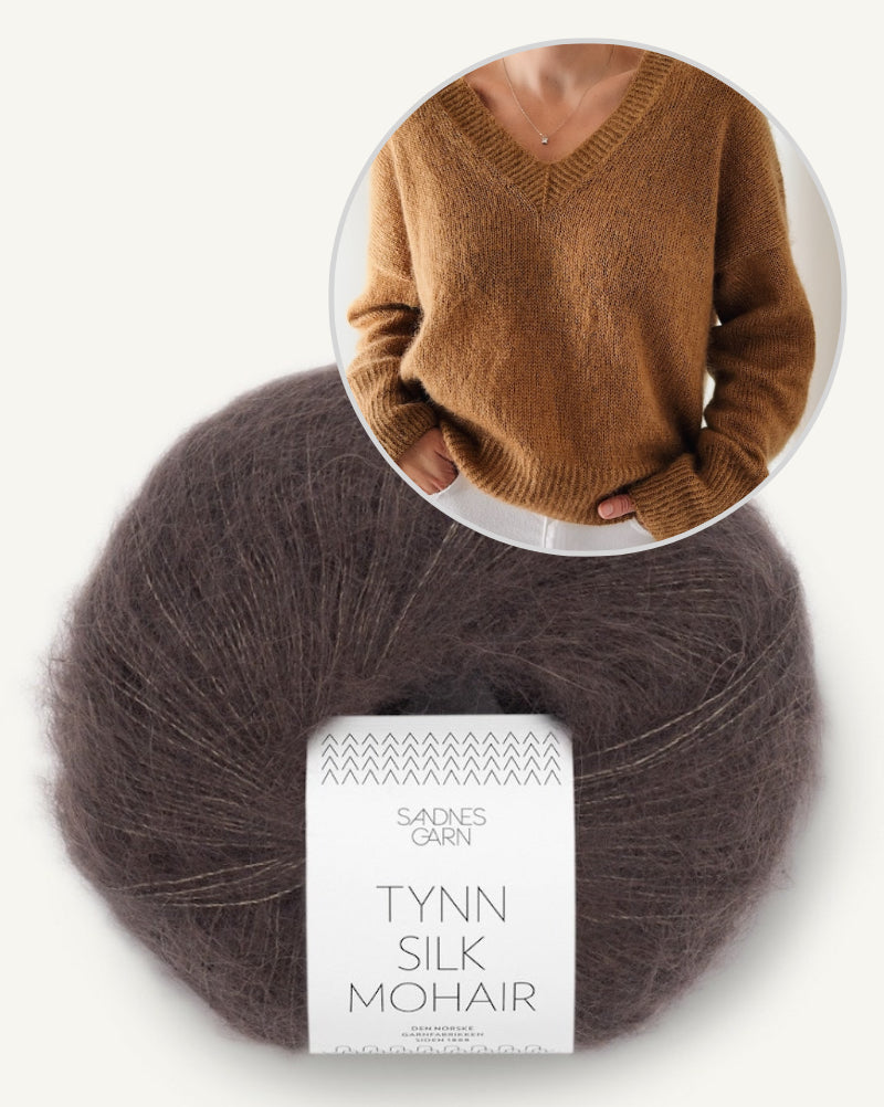 Tenane Sweater von Caidree mit Tynn Silk Mohair von Sandnes Garn 10