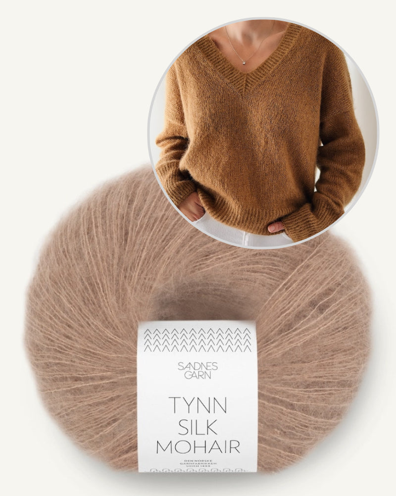 Tenane Sweater von Caidree mit Tynn Silk Mohair von Sandnes Garn 6