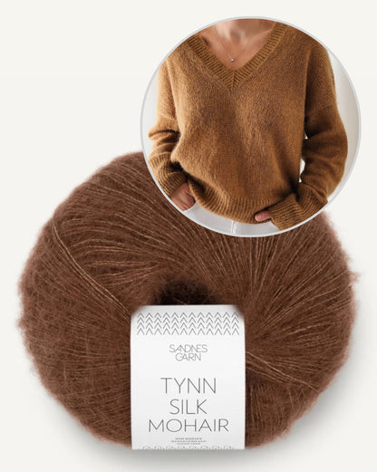 Tenane Sweater von Caidree mit Tynn Silk Mohair von Sandnes Garn 8