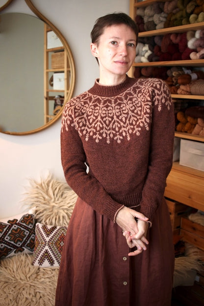 Teti Lutsak Candelariella Pullover mit Shimo von ITO Yarn 7