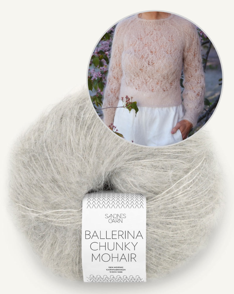 Tiny Leaves Sweater von Auguste Knit mit Ballerina Chunky Mohair von Sandnes Garn 7