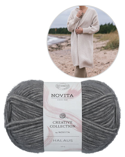 Ulappa Strickjacke | lässiger Basic Cardigan aus Halaus von Novita