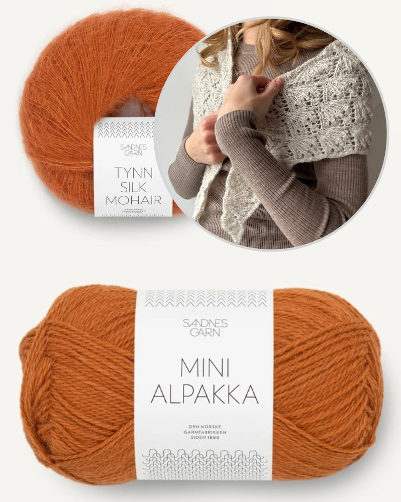 Leknit Vita Scarf mit Mini Alpakka und Tynn Silk Mohair von Sandnes Garn 10