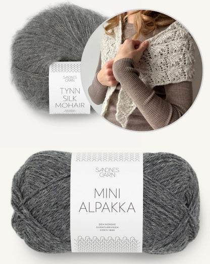 Leknit Vita Scarf mit Mini Alpakka und Tynn Silk Mohair von Sandnes Garn 9