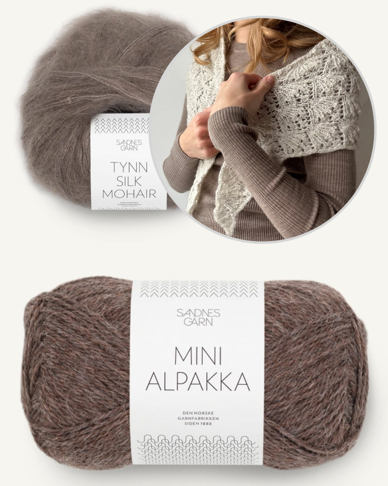 Leknit Vita Scarf mit Mini Alpakka und Tynn Silk Mohair von Sandnes Garn 11