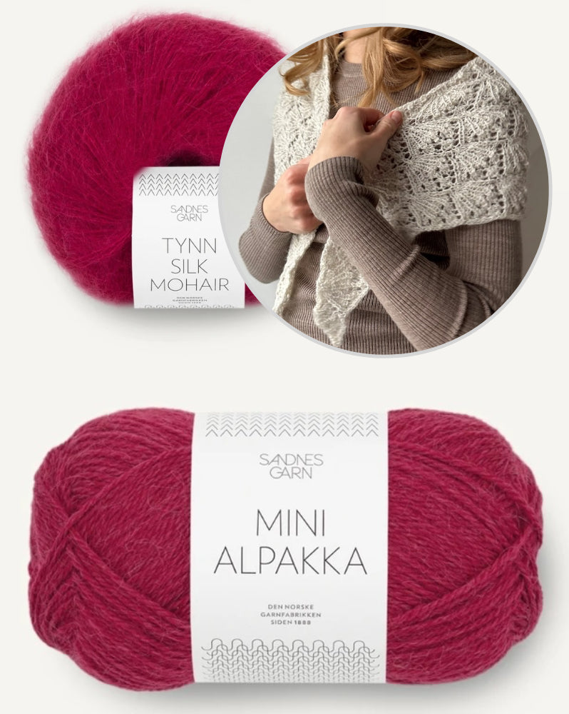 Leknit Vita Scarf mit Mini Alpakka und Tynn Silk Mohair von Sandnes Garn 8