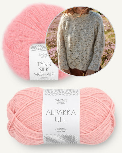 Vita Sweater von LeKnit mit Alpakka Ull von Tynn Silk Mohair von Sandnes Garn 11