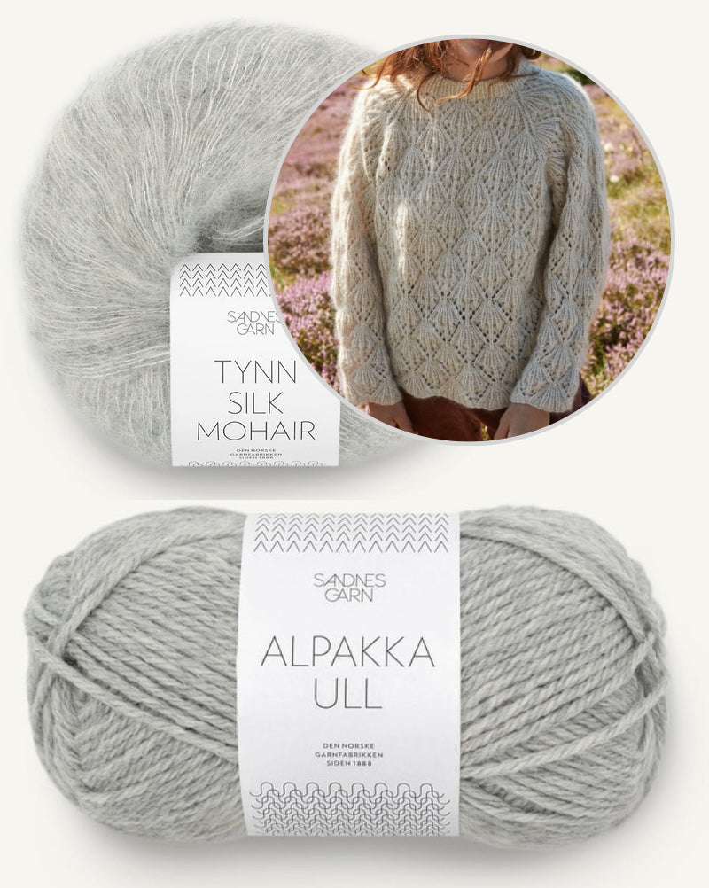 Vita Sweater von LeKnit mit Alpakka Ull von Tynn Silk Mohair von Sandnes Garn 12