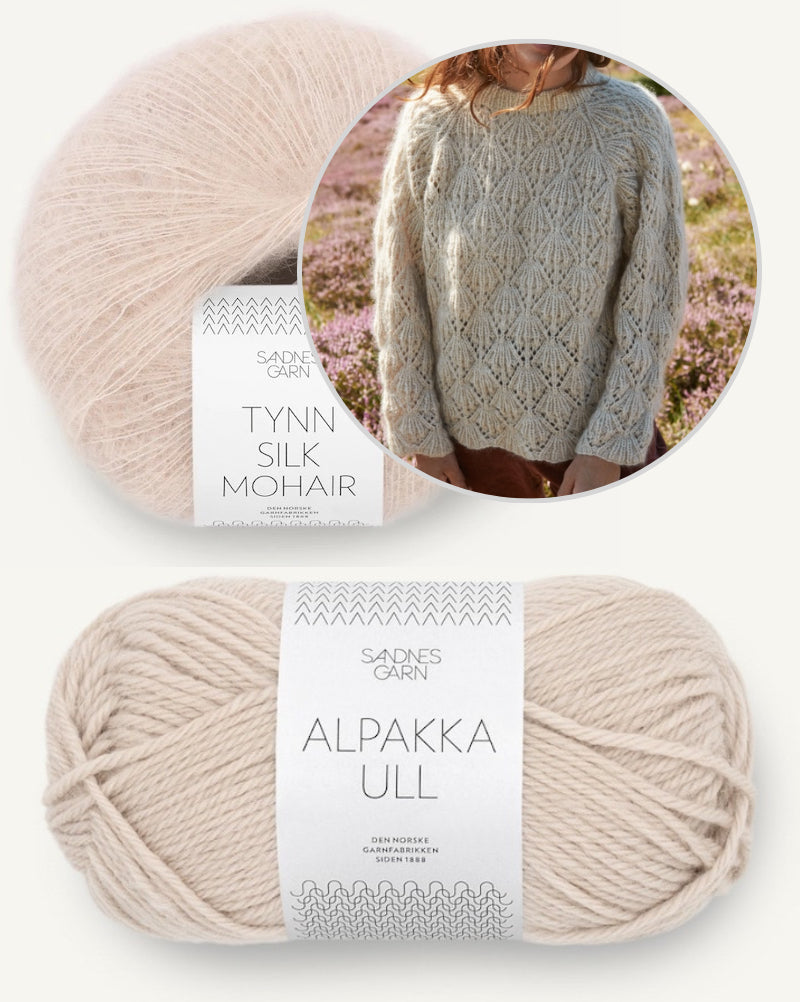 Vita Sweater von LeKnit mit Alpakka Ull von Tynn Silk Mohair von Sandnes Garn 10