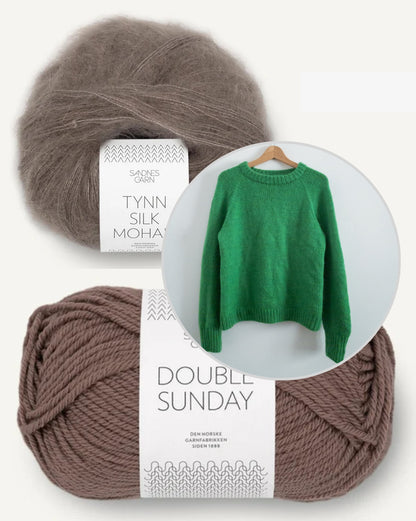 Woodlandsknits Wayfarer Raglan Sweater mit Double Sunday und Tynn Silk Mohair von Sandnes Garn 7