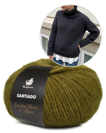 PetiteKnit Wednesday Sweater einfädig mit Santiago von Mayflower Denmark 10