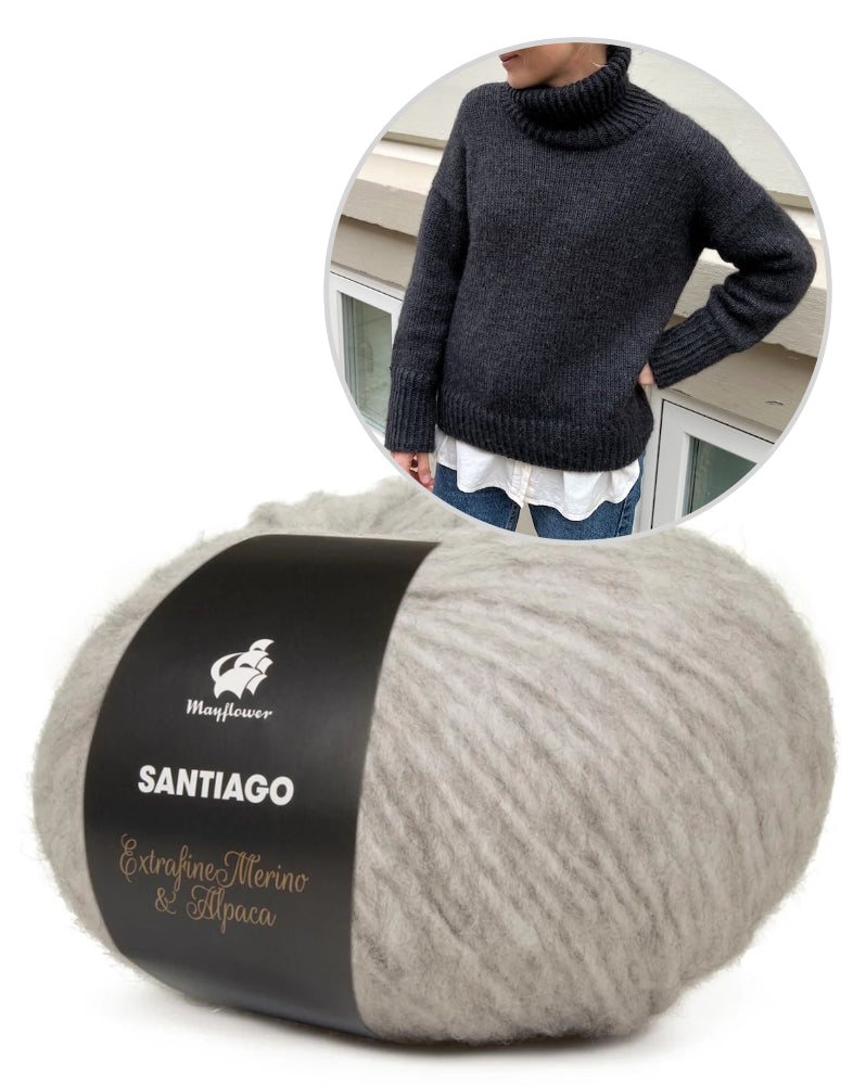 PetiteKnit Wednesday Sweater einfädig mit Santiago von Mayflower Denmark 7