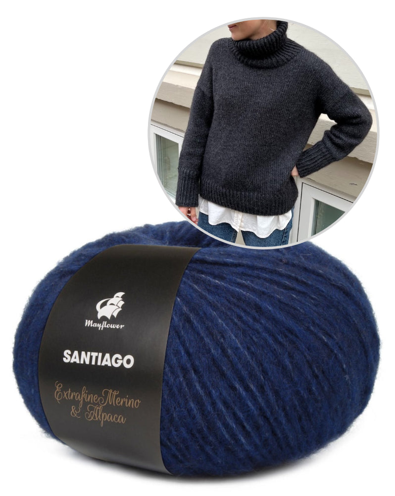 PetiteKnit Wednesday Sweater einfädig mit Santiago von Mayflower Denmark 9