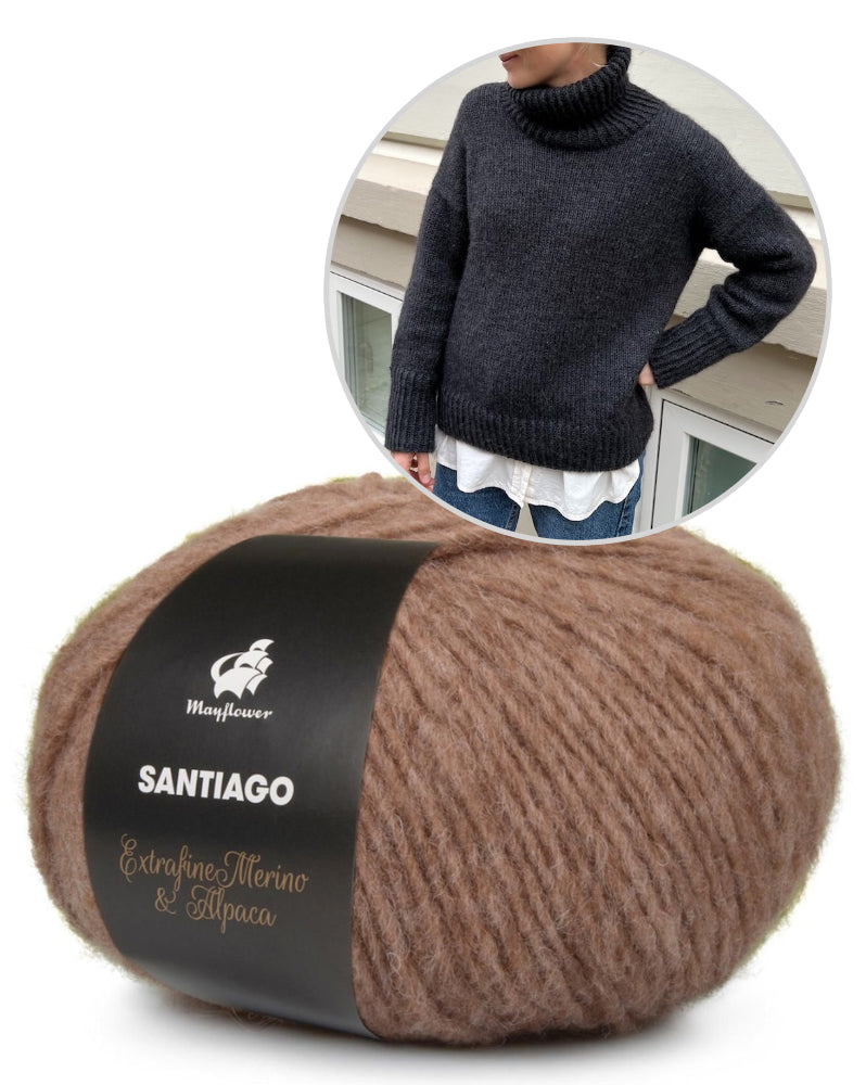 PetiteKnit Wednesday Sweater einfädig mit Santiago von Mayflower Denmark 12