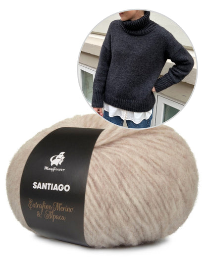 PetiteKnit Wednesday Sweater einfädig mit Santiago von Mayflower Denmark 8