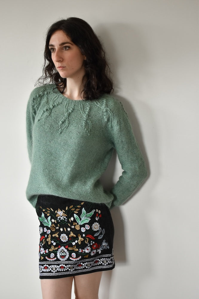 Seaweed Pullover von Wildernestknits mit Loch Lomond Lace von BC Garn und Babysilk Lace Solid von Kremke Soul Wool 2