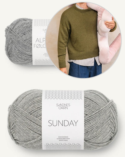 William Sweater Man aus der Sandnes Kollektion 2412 mit Sunday und Alpakka Folgetrad von Sandnes Garn 8