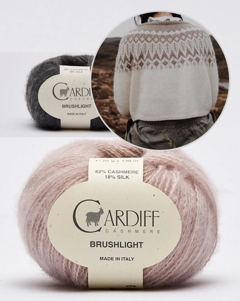 Woodfolk Pullover von The Petite Knitter mit Brushlight von Cardiff Cashmere 6