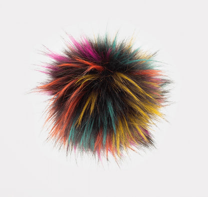 Kunstfell Pompom Pro Lana, Fb. rainbow